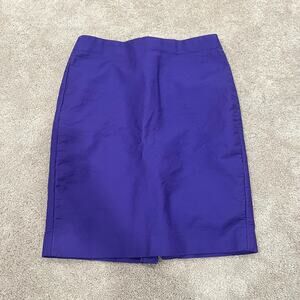 J Crew No. 2 Pencil‎ Women's Pencil Skirt Purple Knee Length Size 6